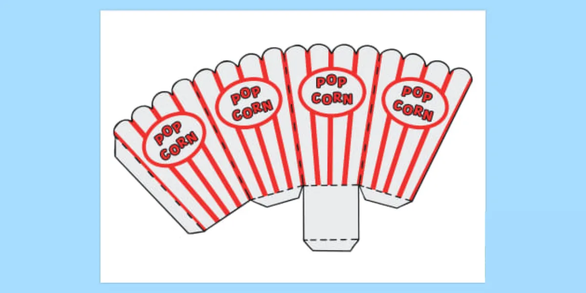 how to make a popcorn box template